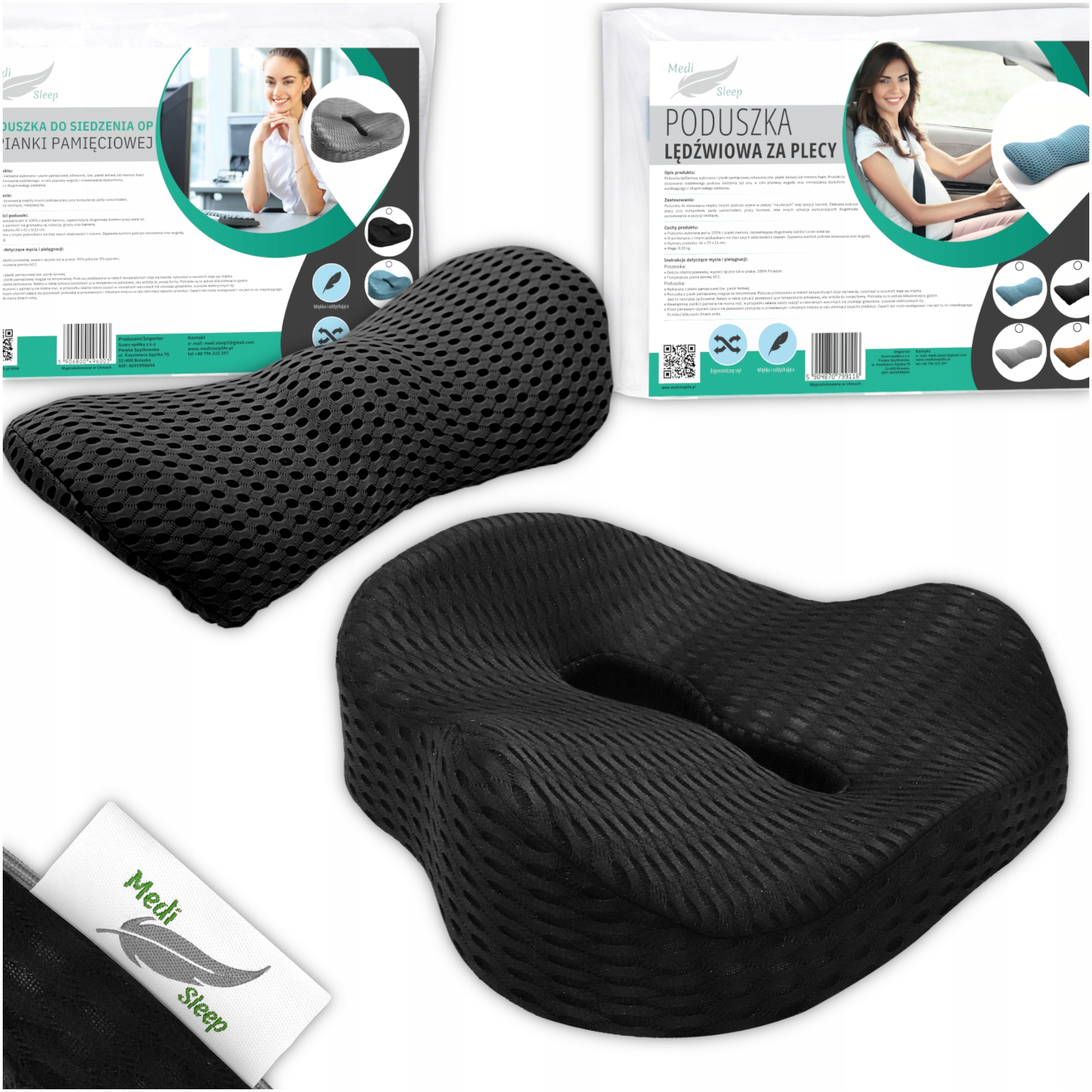 Poduszkai Ortopedyczne Lędźwiowa, Do Siedzenia Samochodu Na Fotel Pianka