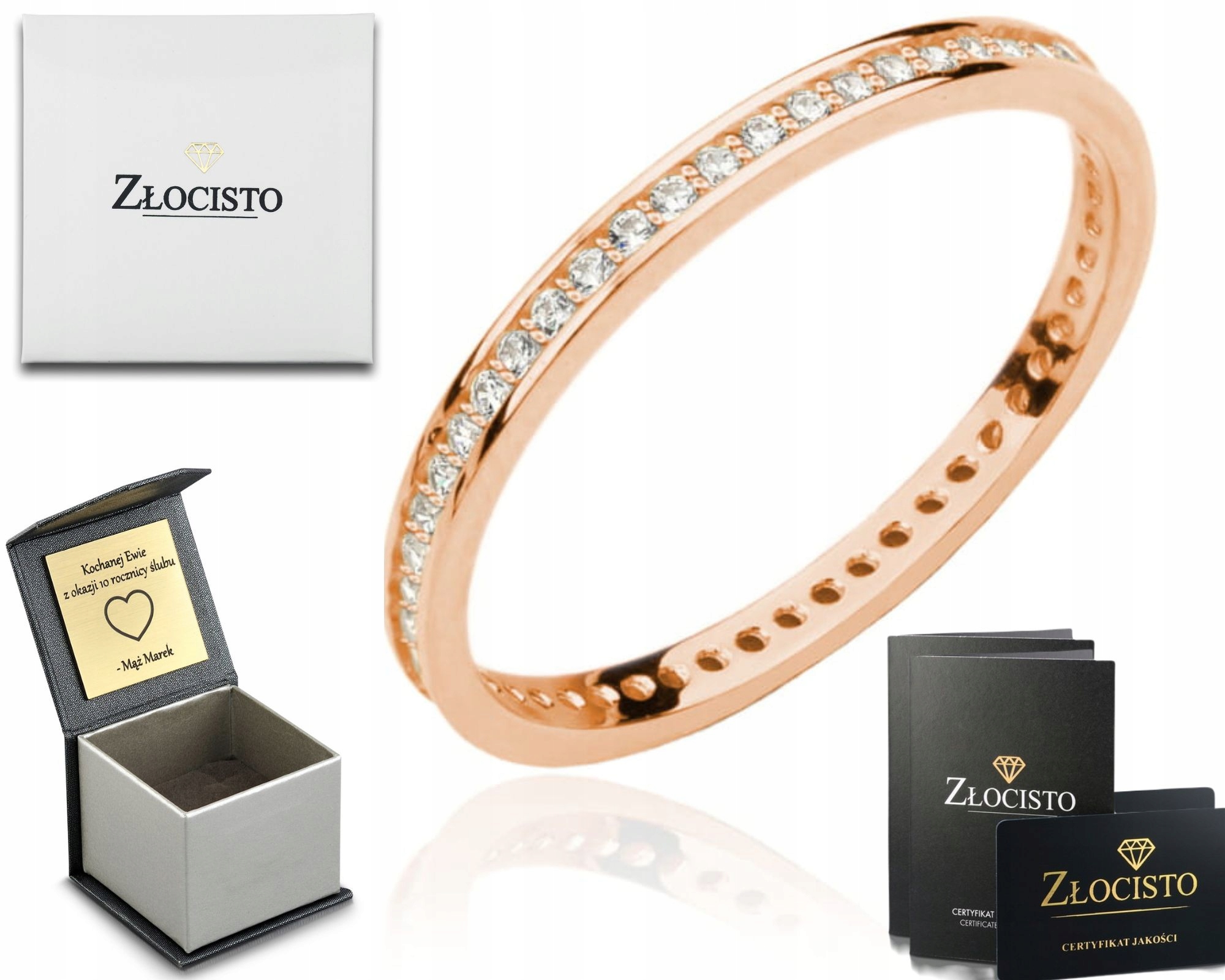 Zlatý Prstýnek Snubní prsten z růžového zlata 585, obroučkové zlato jako Dárek