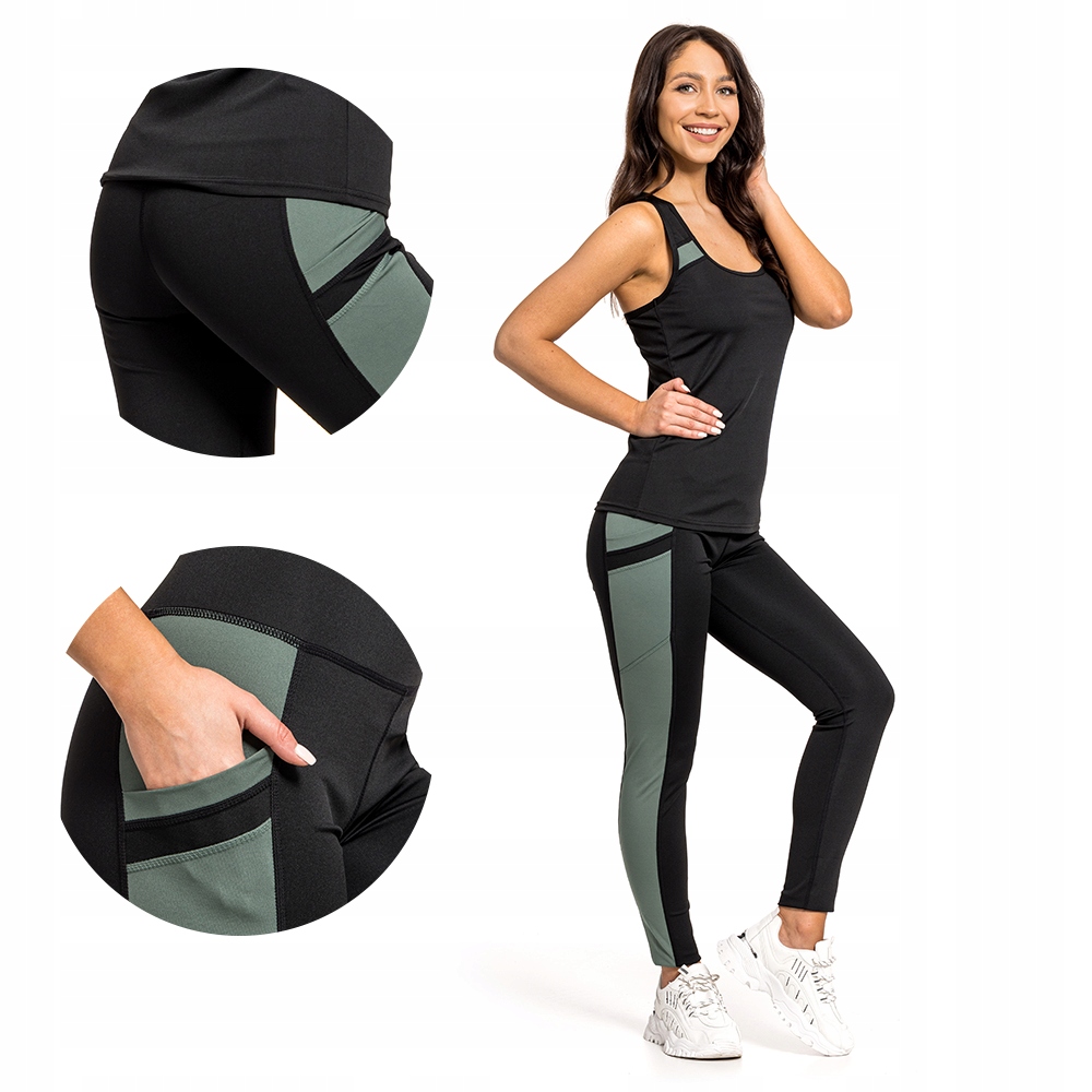 

Damski Komplet Sportowy Legginsy Top Fitness