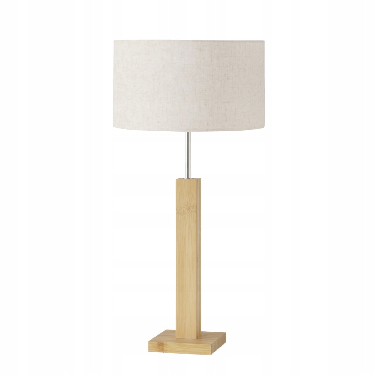 Stolová Lampa Biela Béžová S Bambusovou Základňou, Moderná, Benito 57X28 CM