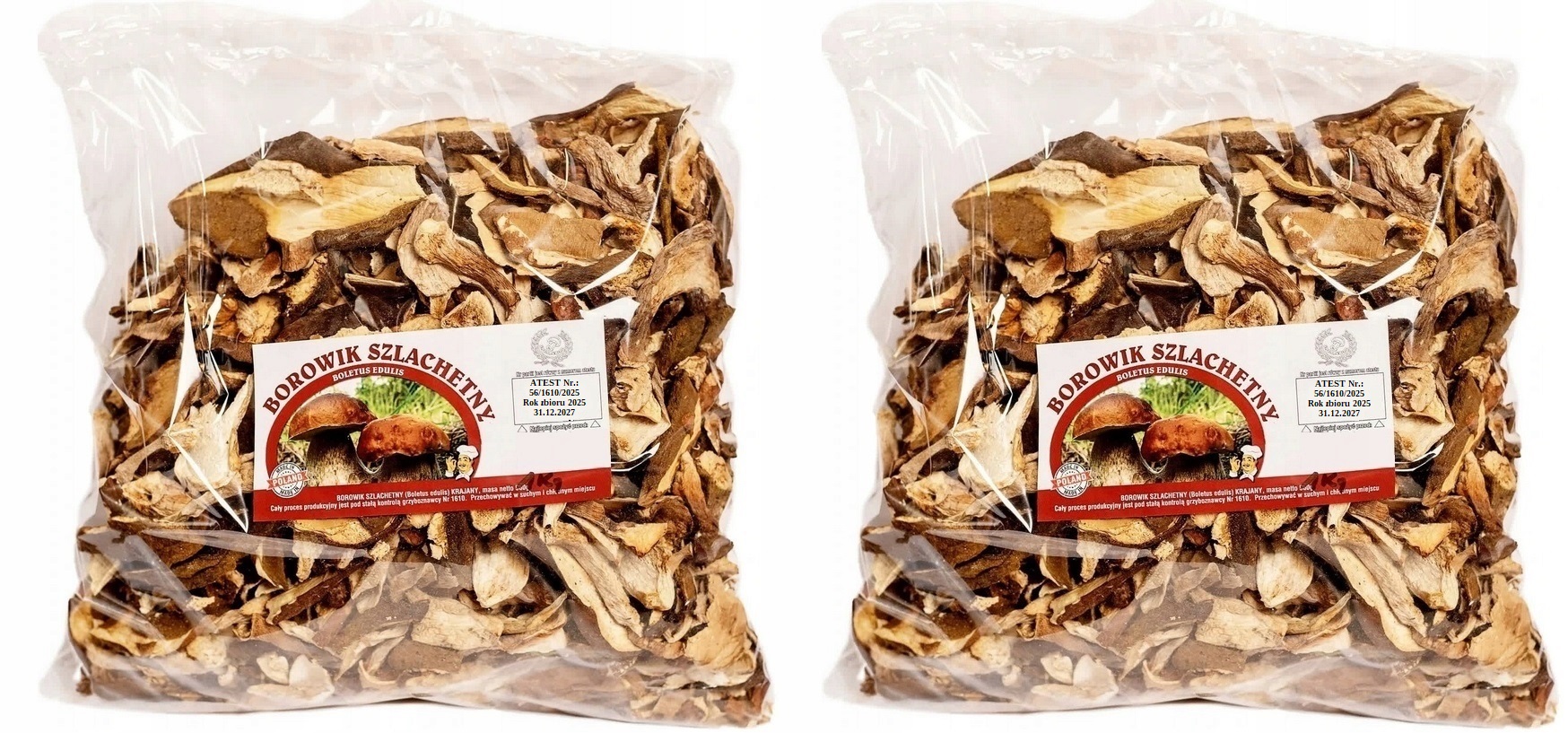 Borowik Pravý krájený 5kg Nová Sbírka 2025 Polský Atest sušené houby