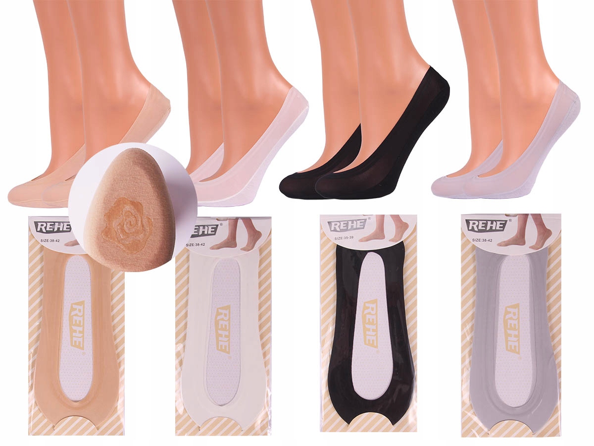 

4x Stopki Damskie Bawełniane Balerinki 38-42