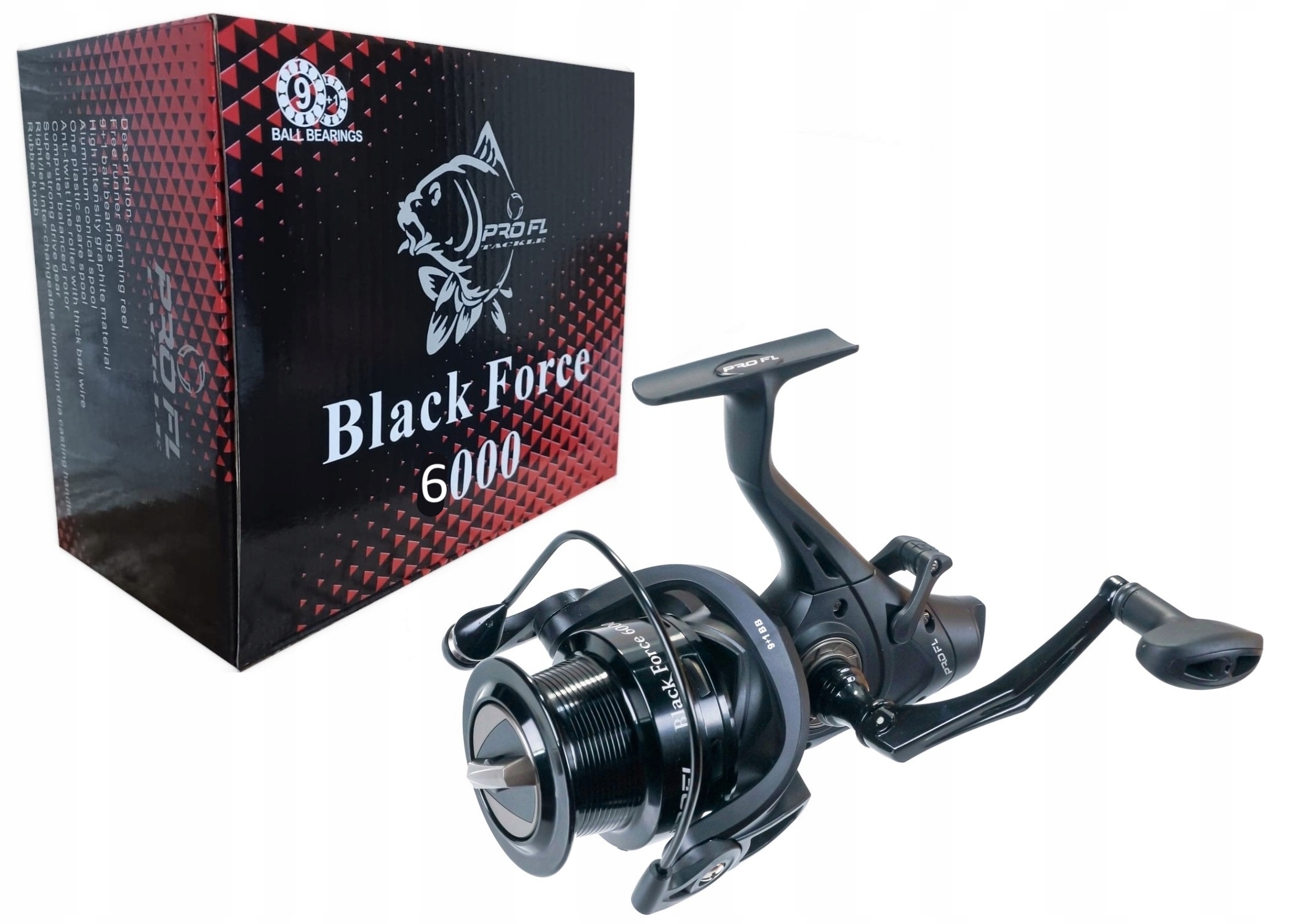 Kołowrotek Karpiowy Fl Black Force 6000 wolny bieg Method Feeder Carp