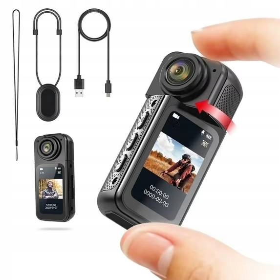 Dlouhá výdrž baterie Mini akční kamera Hd kamera Otočný objektiv 180°