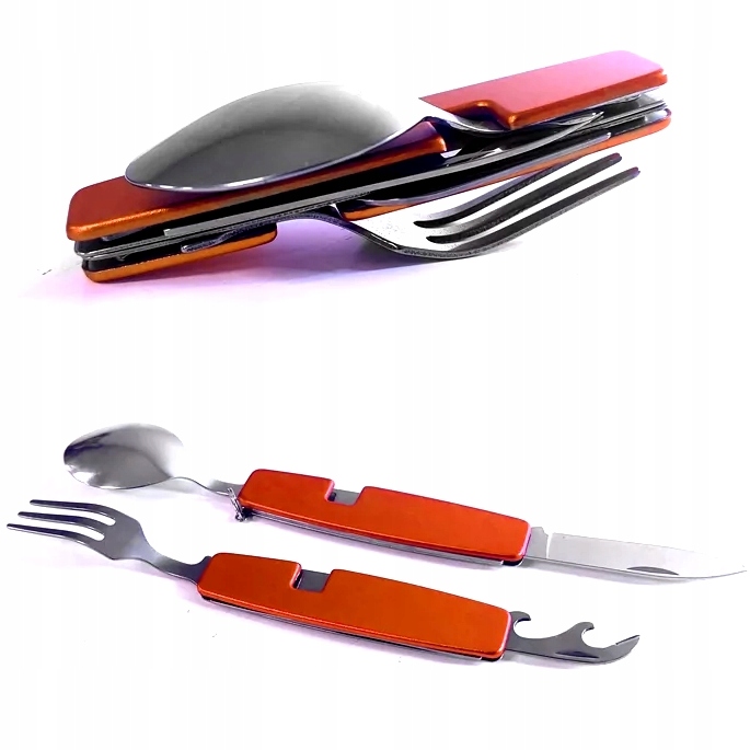 

Niezbędnik turystyczne 4w1 scyzoryk sztućce nóż