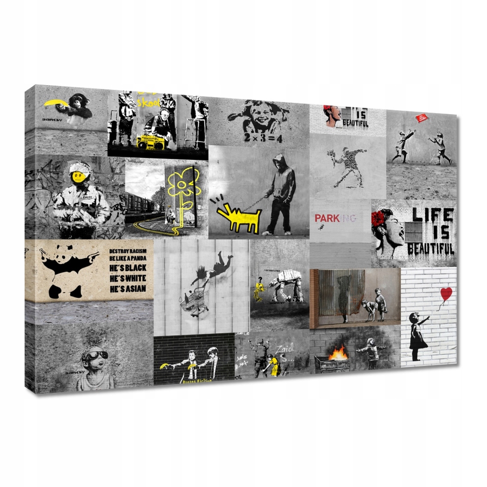 

Obraz 30x20 Mix Kolaż Collage Banksy
