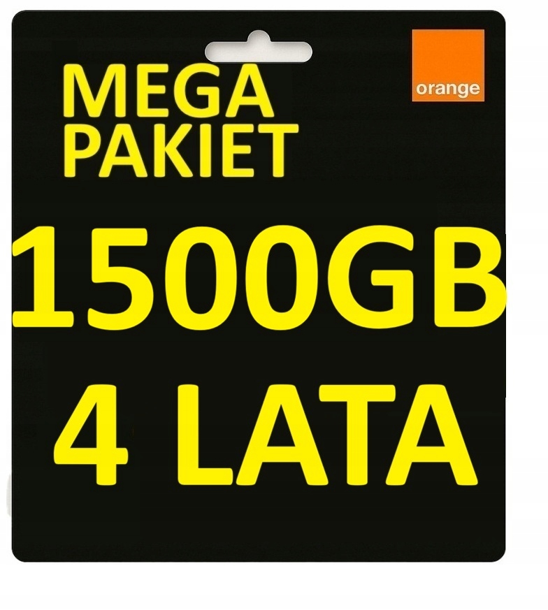 INTERNET MOBILNY NA KARTĘ ORANGE 1500 GB 4 LATA SIM DO ROUTERA 4G 5G ...