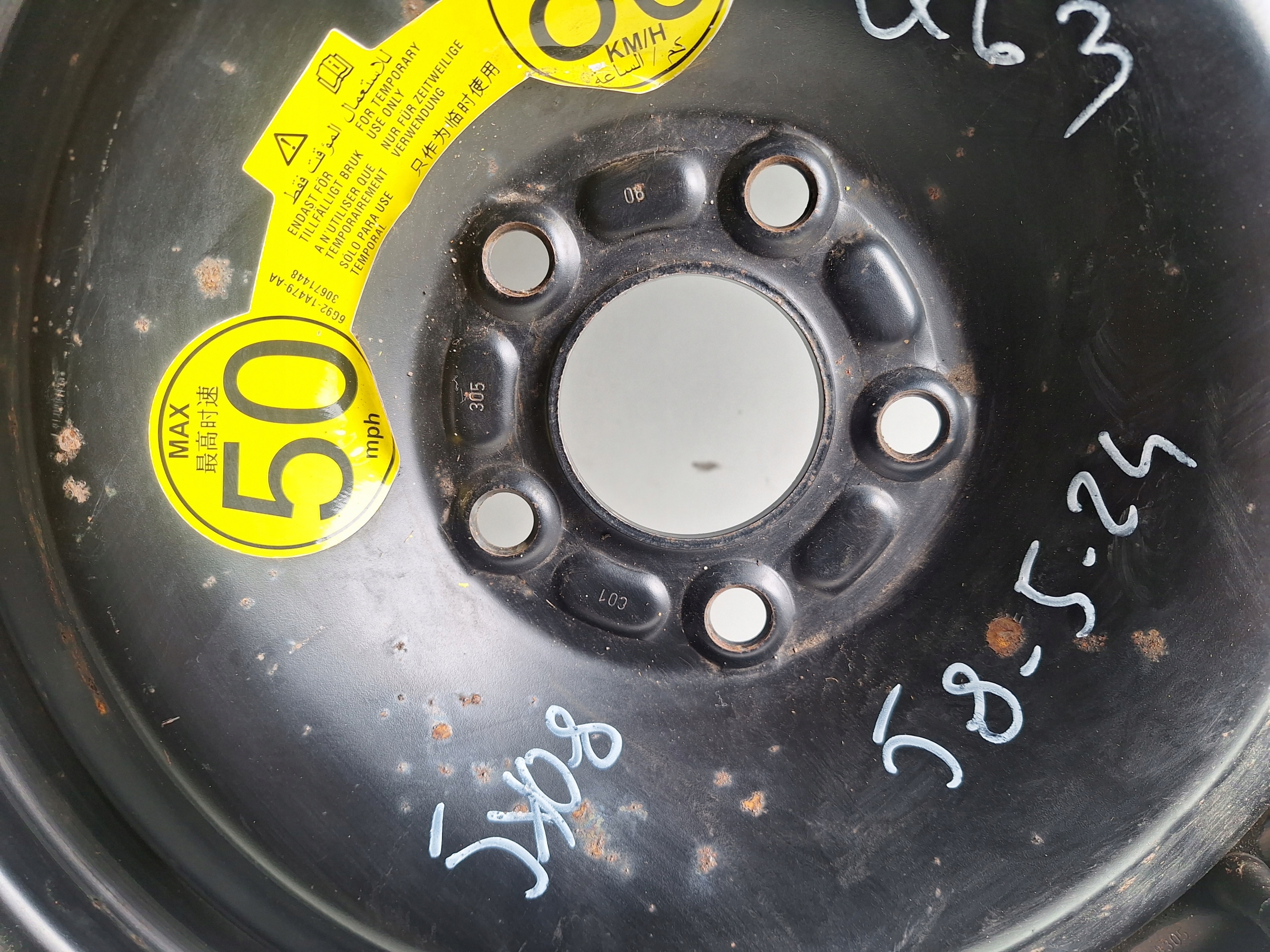 FORD 5X108 wheel spare 125/90 R16