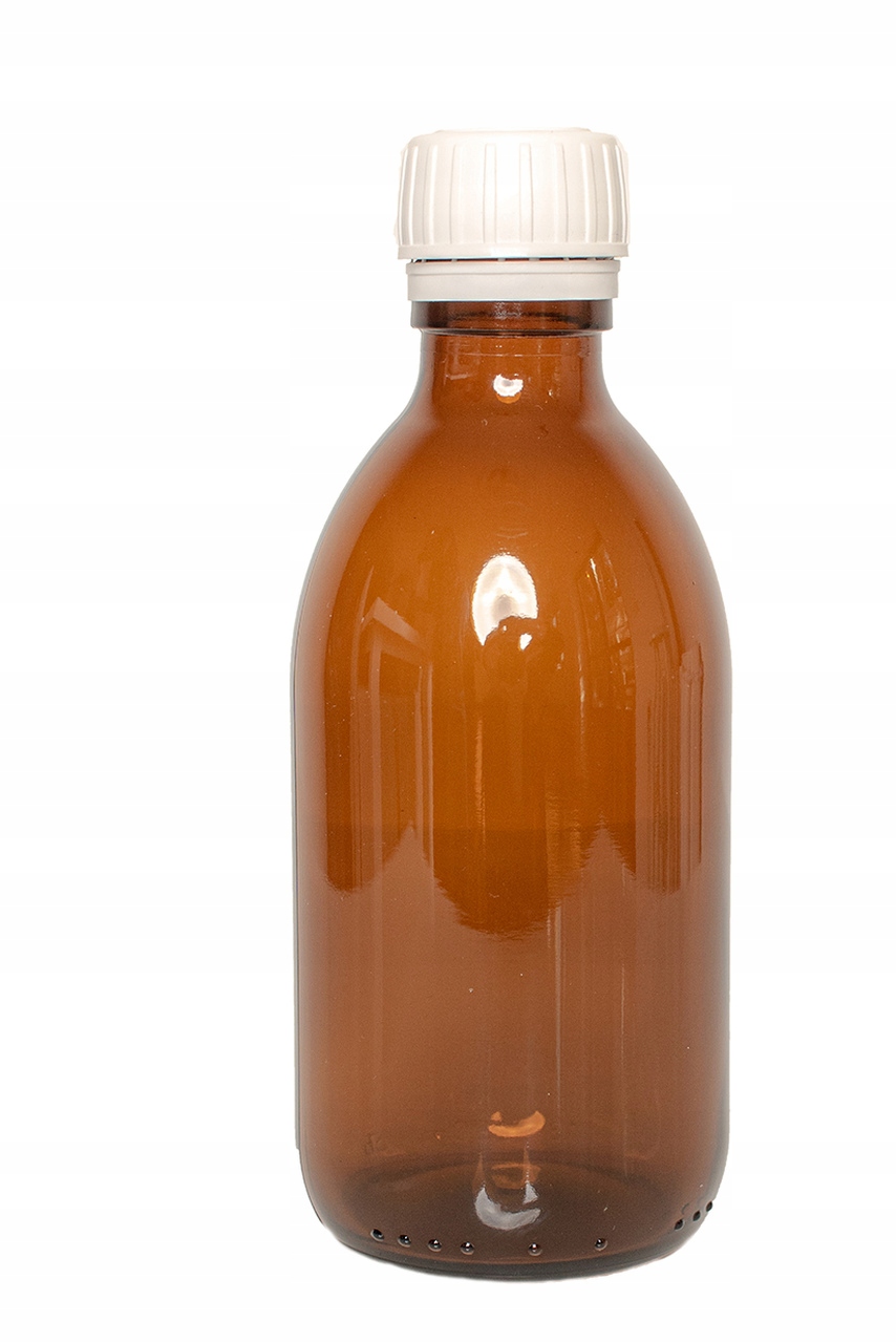 

Butelka szklana z nakrętką 300 ml x 5 szt fi 28