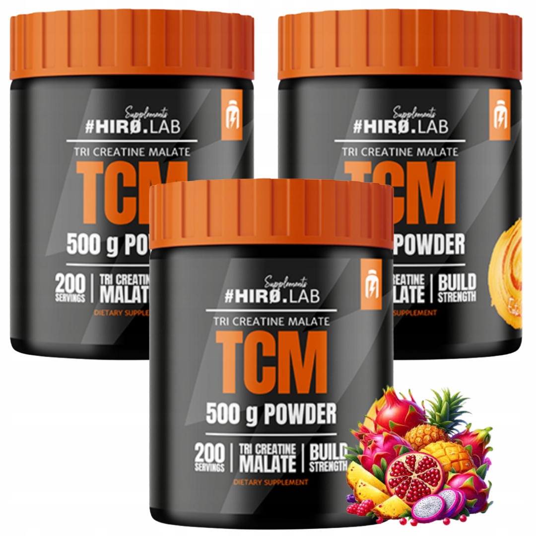 Hiro.lab Tcm 500g exotické ovoce kreatin jablečnan Tri Creatine malate