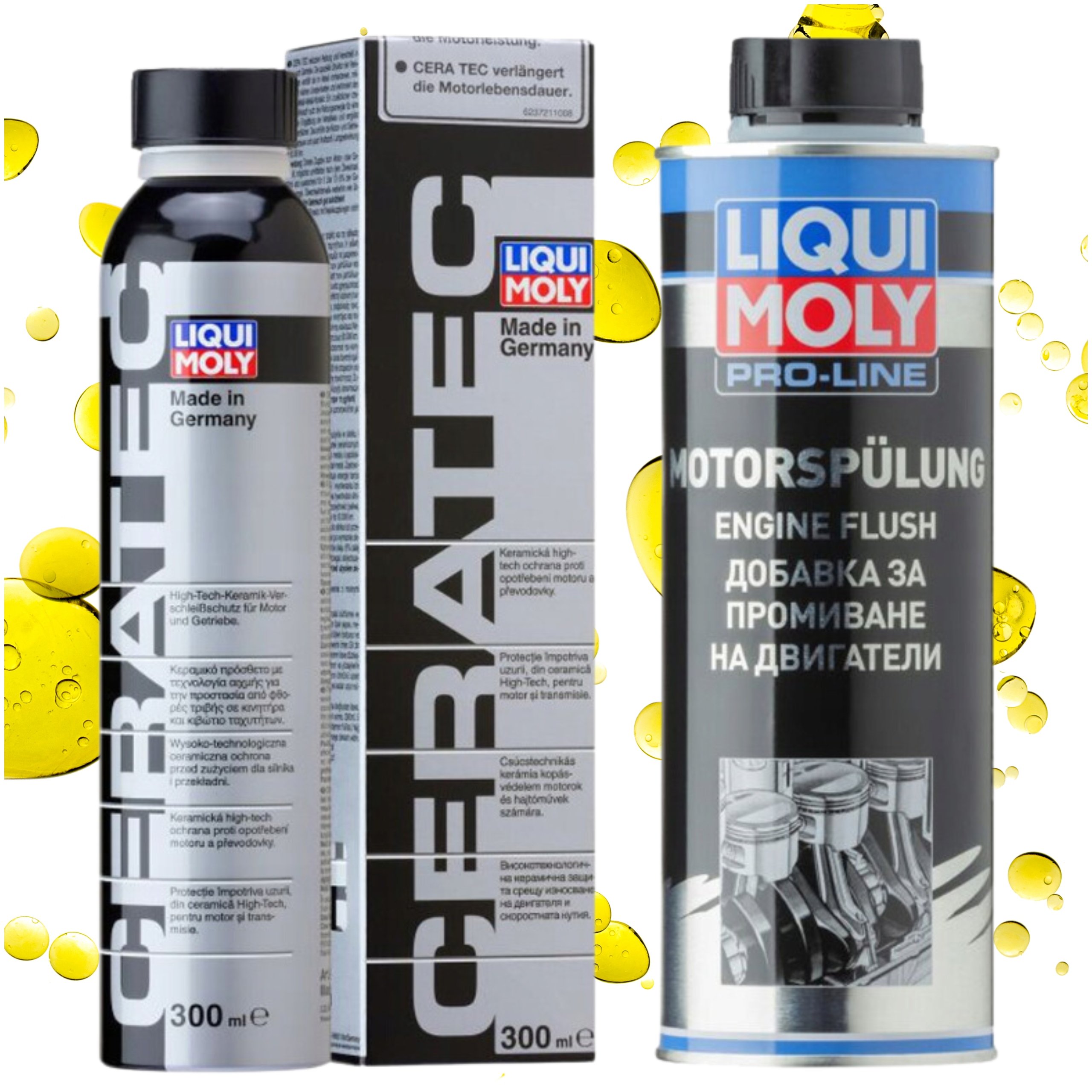 Zestaw Liqui Moly Ceratec 300ML Proline Płukanka Silnika 500ML 2 Produkty