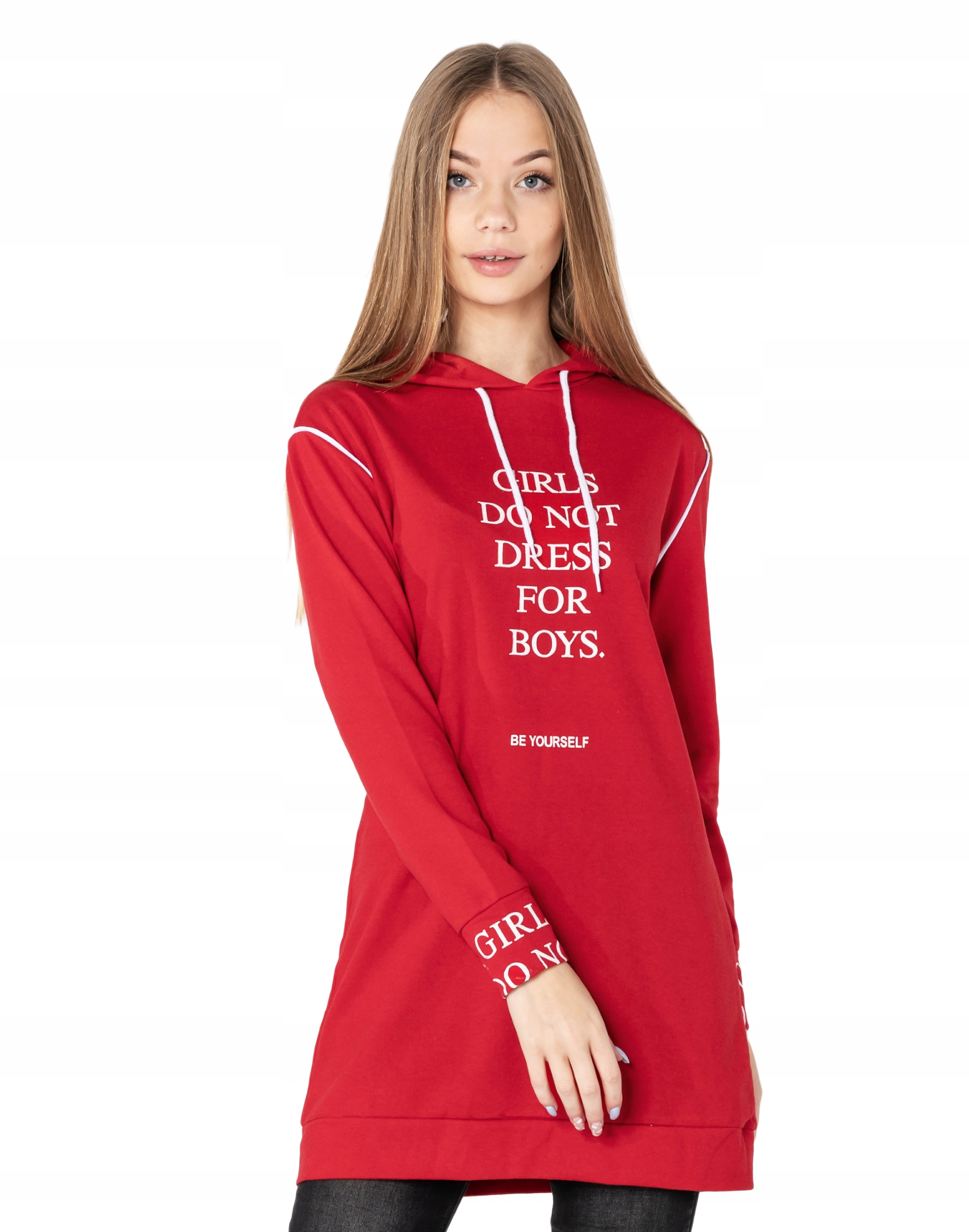

Długa Bluza Damska Tunika Bawełniana 11850-5 r L
