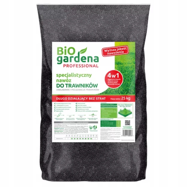 BiOgardena Hnojivo na Trávy Professional Dlouho působící 5 měsíců 3G Action 25 kg