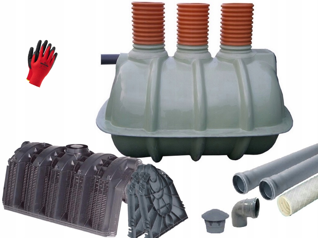 TRZYKOMOROWA OCZYSZCZALNIA 2000l 3 tunele 3 osoby