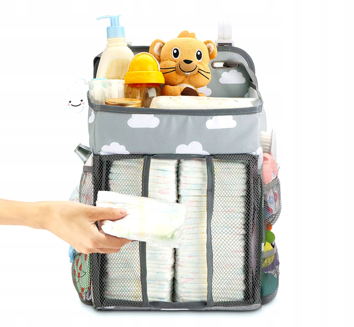 ORGANIZER PRZYBORNIK DO ŁÓŻECZKA I PRZEWIJAKA DZIECIĘCEGO WISZĄCY AG637A Marka Aptel