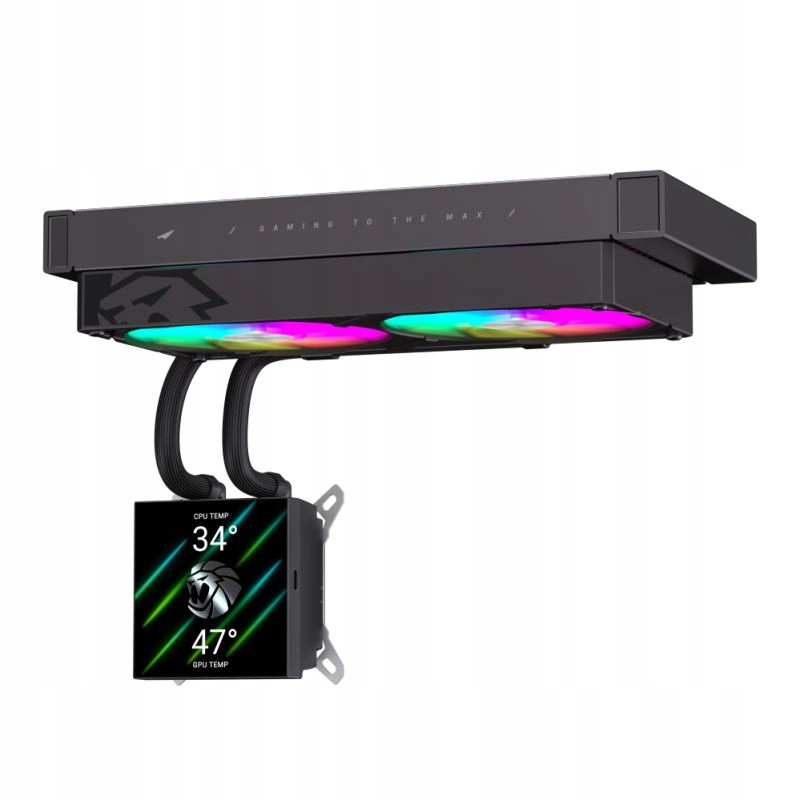 Gamemax CPU Liquid Cooler | GLACIER 240 LCD BK | Intel, AMD