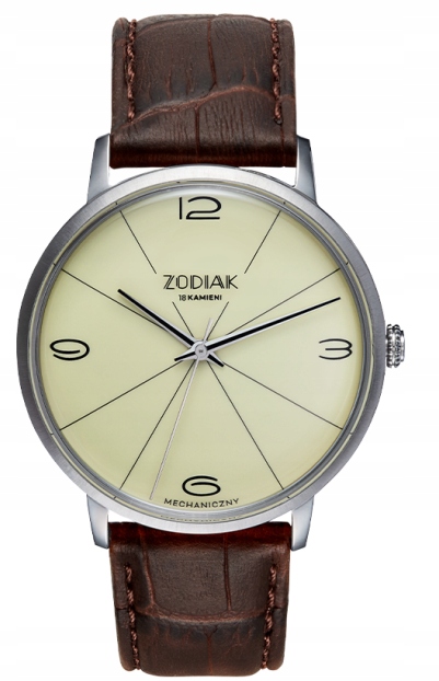 Pánské hodinky Błonie Zodiak Puding Mechanické Safírové sklo 40 mm