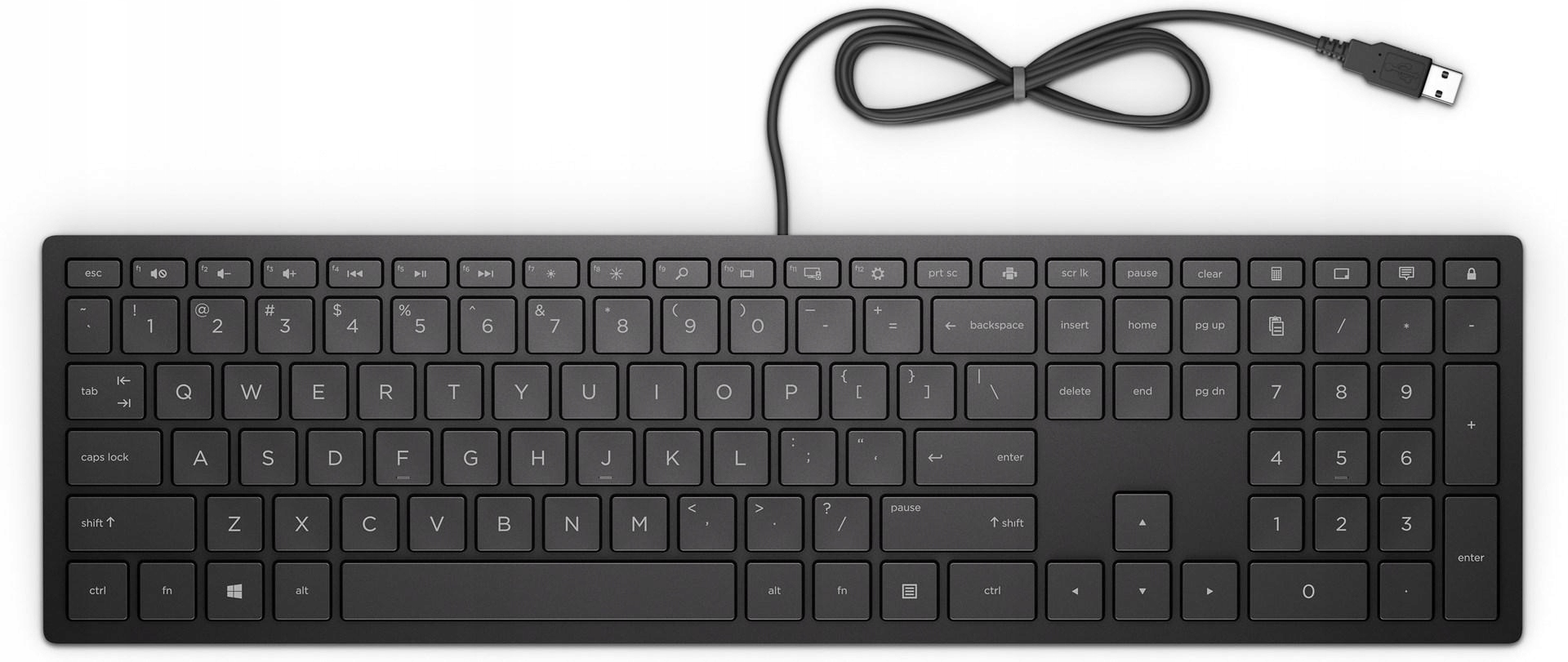 Klawiatura Hp Pavilion Wired Keyboard 300 przewodowa czarna 4CE96AA