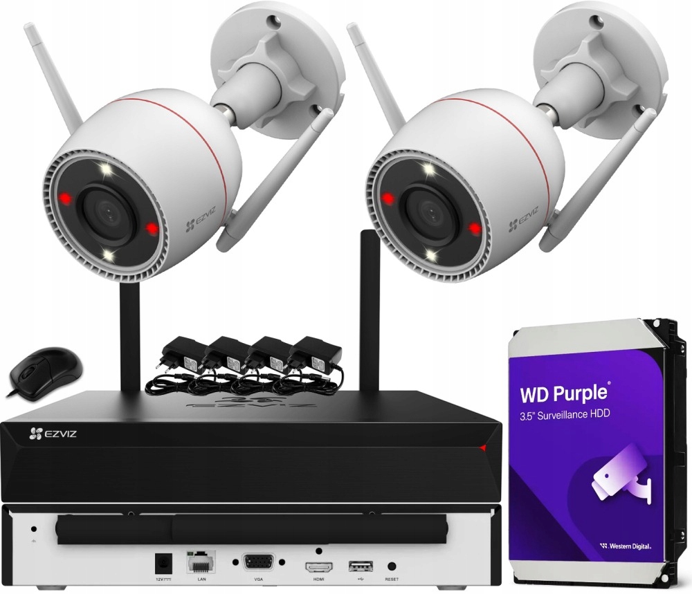 Sada na monitorovanie domu Ip kamera WiFi 2x H3c 3K 5MPx Ir 30 m mikrofón