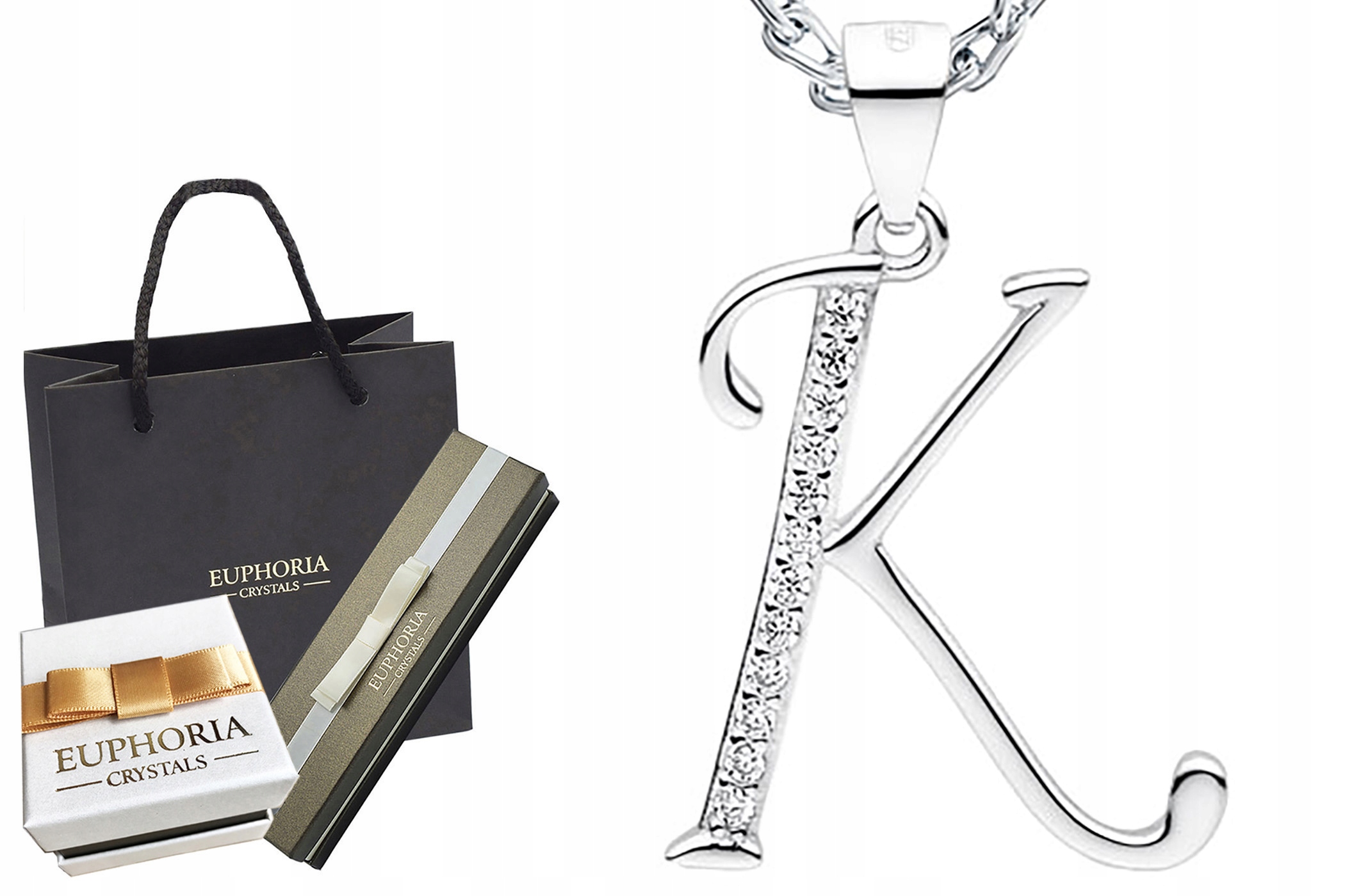 

Litera Naszyjnik Literka Swarovski Srebro Prezent