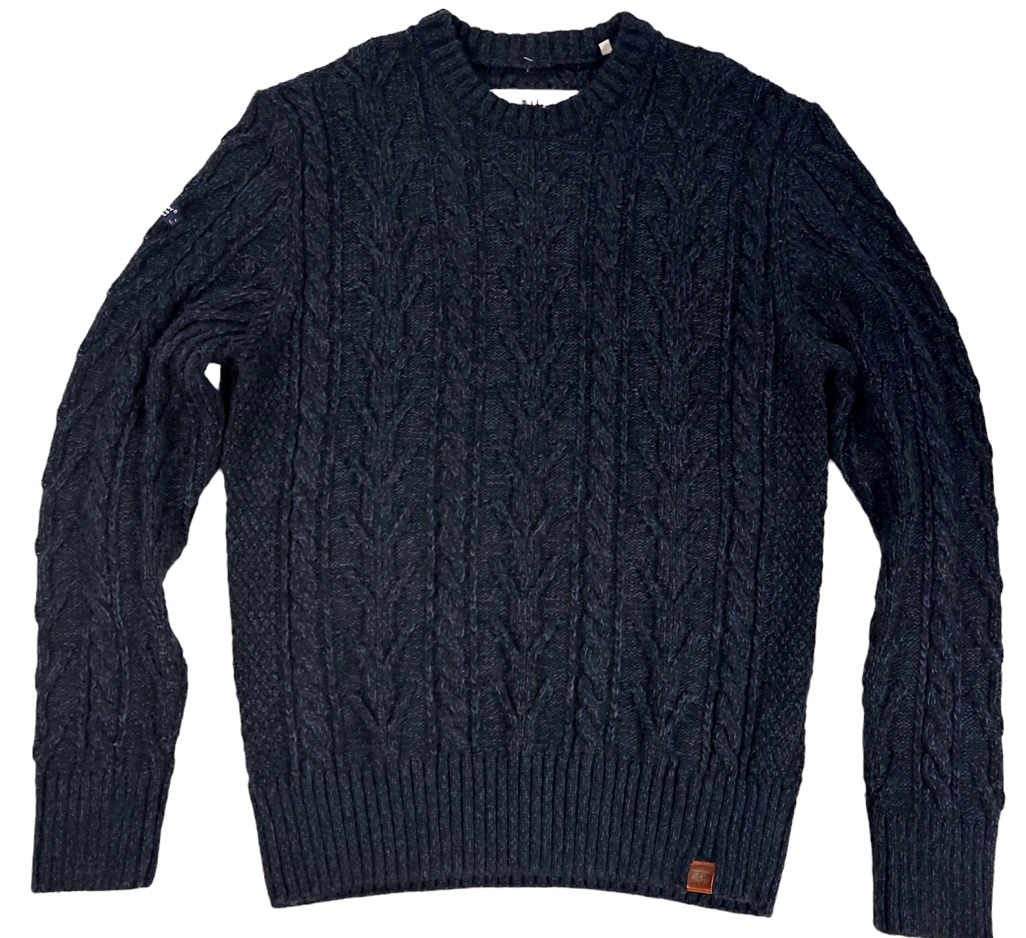 ** SUPERDRY **__XL__Gruby, porządny sweter w warkocze_ORIGINAL KNITWEAR