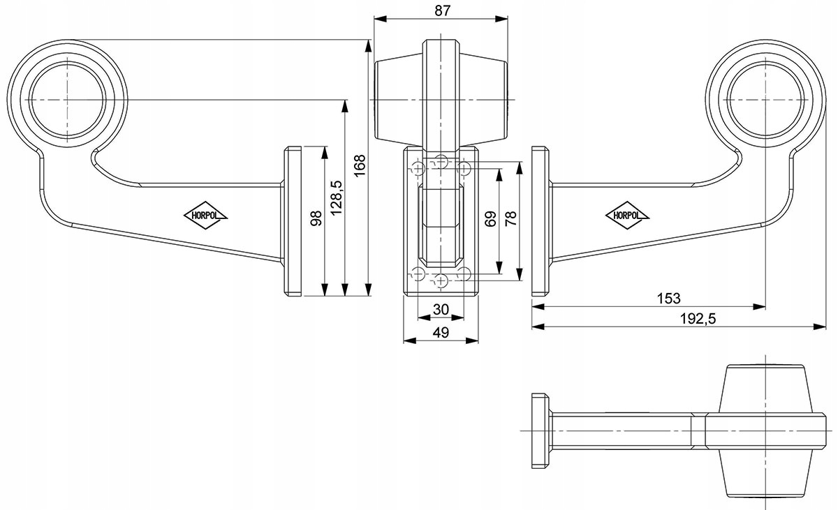 LAMPA OBRYSOWA OBRYSÓWKA ROGOWA LEDA 12/24V Producent części Horpol