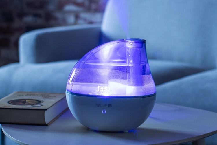 NAWILŻACZ POWIETRZA ULTRADŹWIĘK CICHY AROMATERAPIA Wydajność 120 ml/h