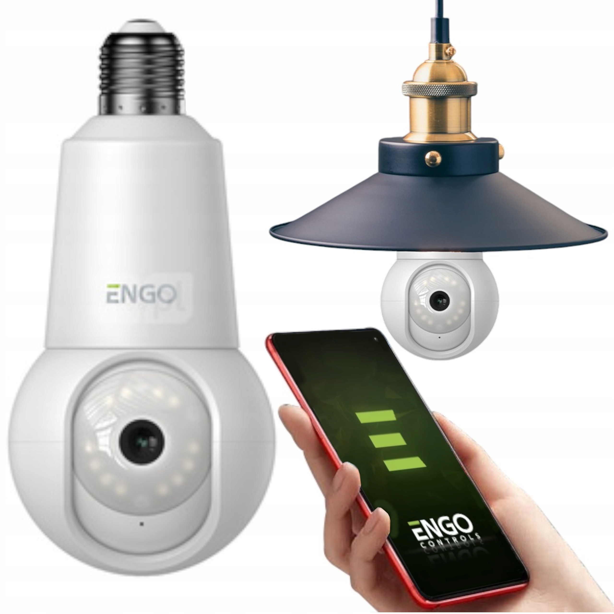 Smart kamera Engo ECAM-E27 pro lampu E27, Wi-Fi, 4Mpx Fhd, 2,4 GHz