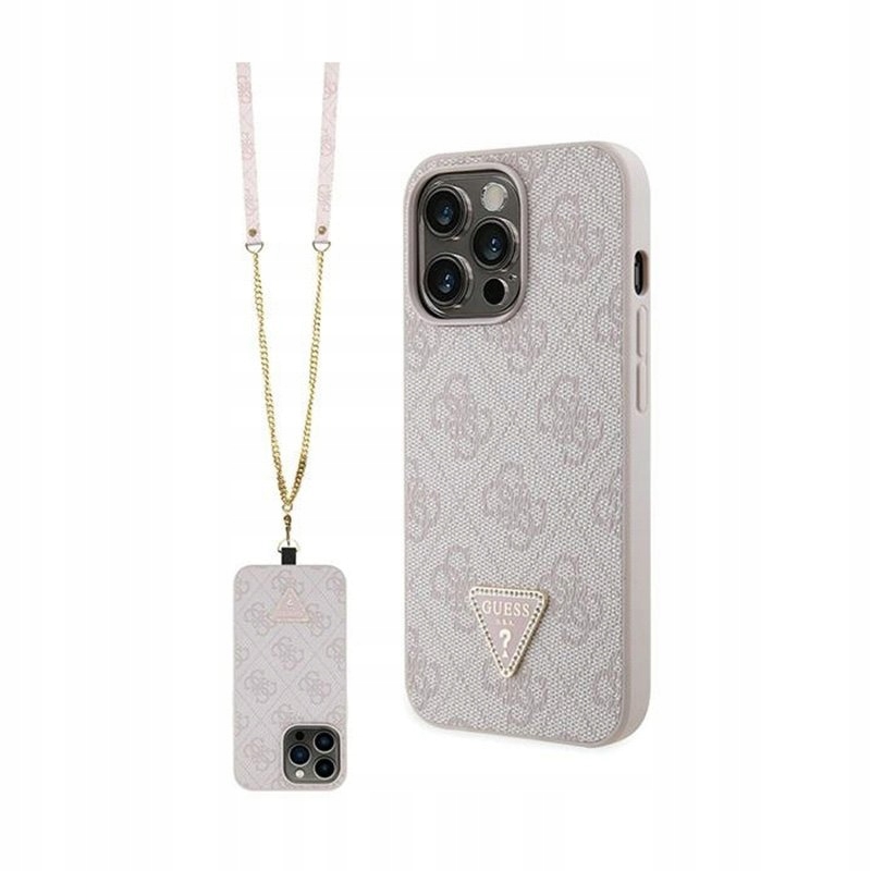 Guess Metal Logo Pouzdro pro iPhone 13 Pro Max (růžové)