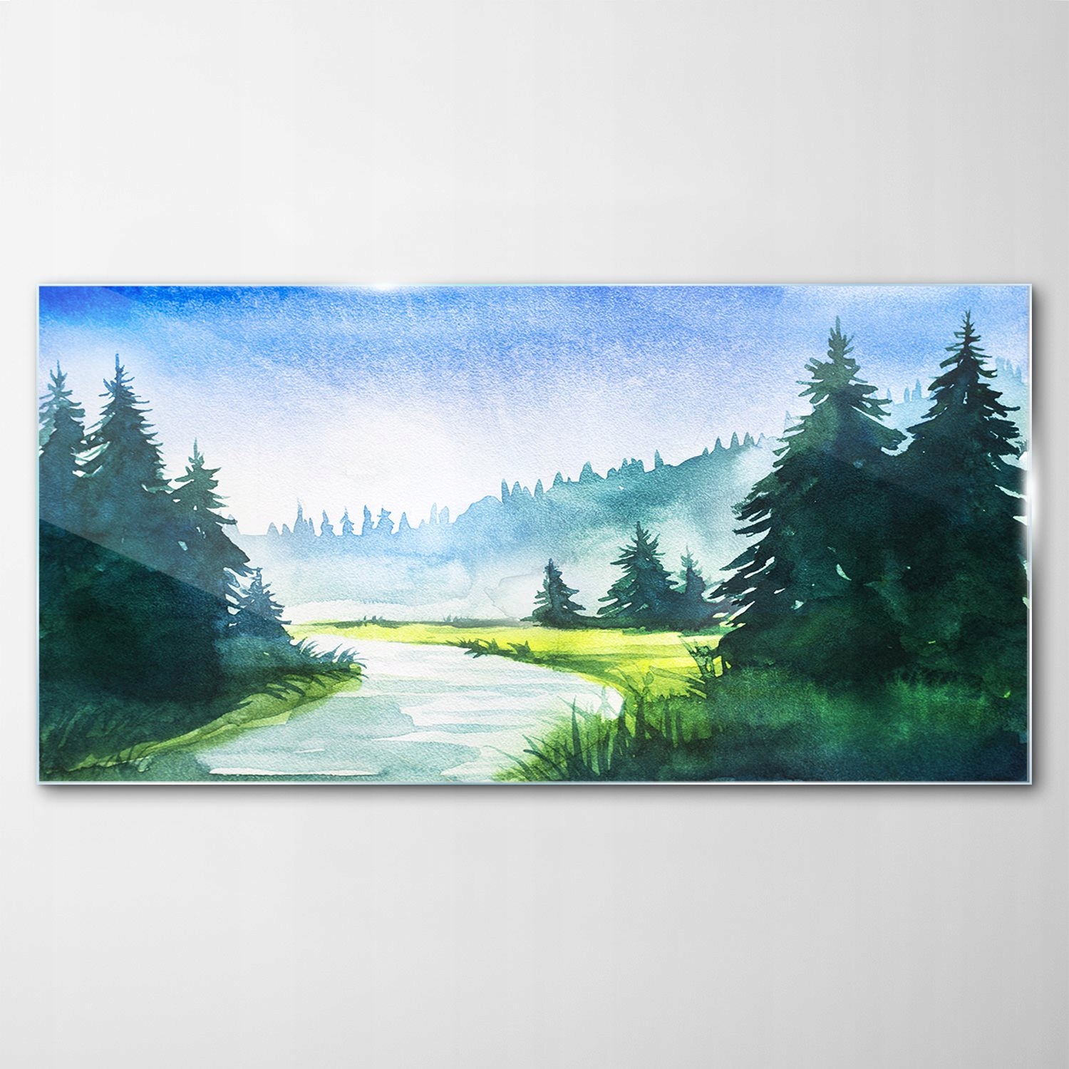 

Obraz na Szkle Dekor Las Jezioro Góry Woda 140x70