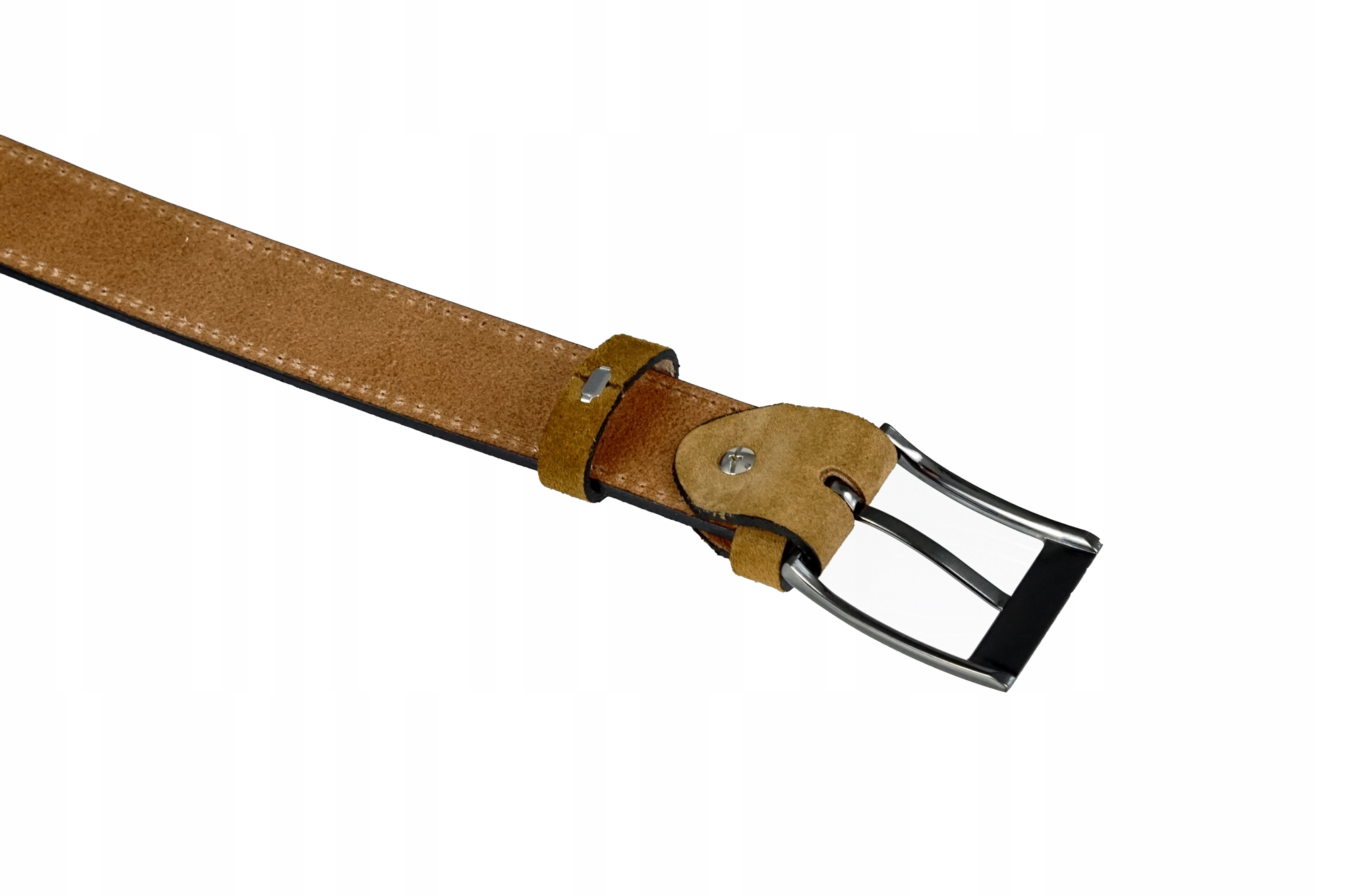 SKÓRZANY PASEK BLAKARDO 3,5 CM ZAMSZOWY RUDY 120 Rodzaj klamry klasyczna