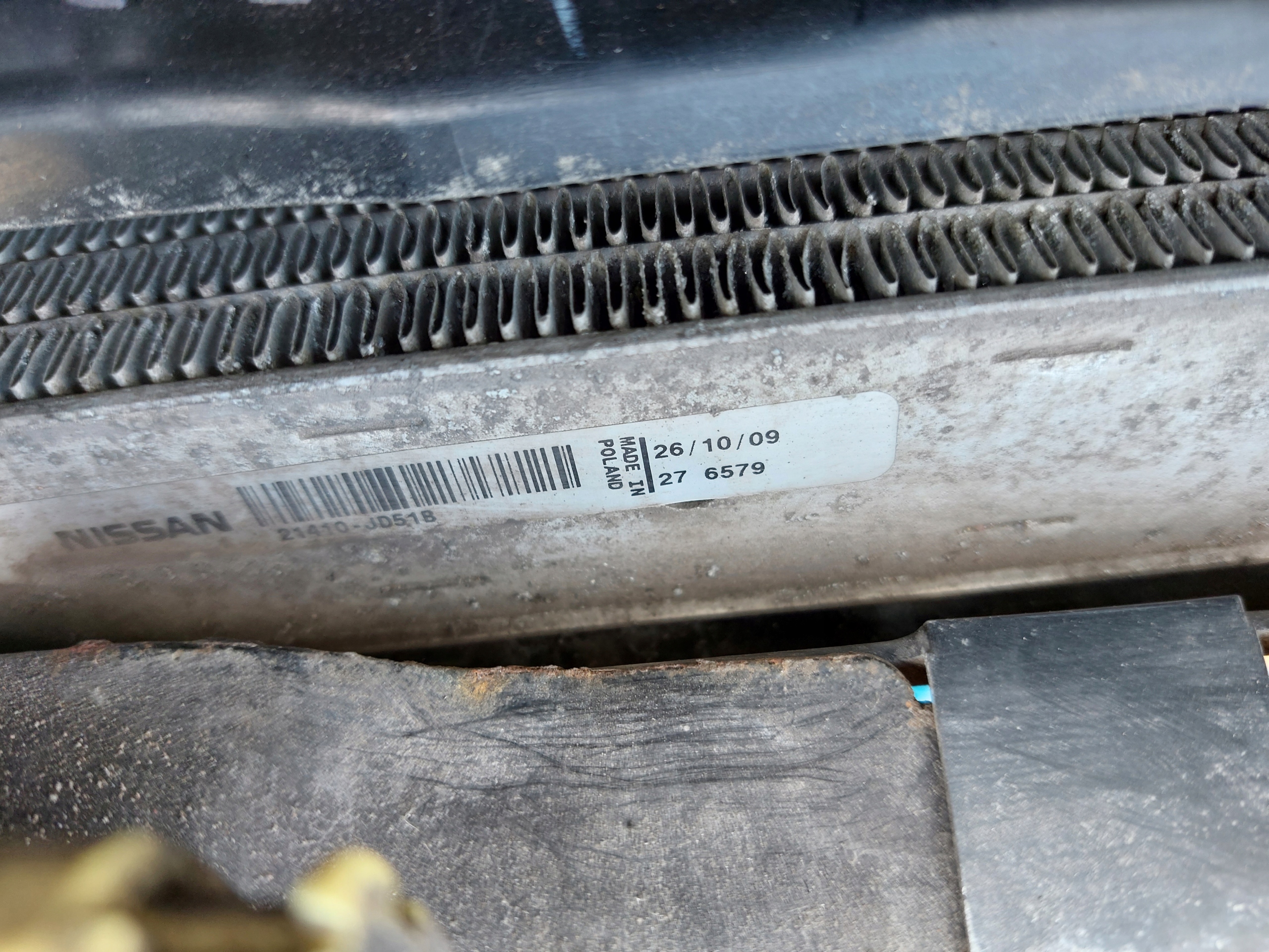 support panel for radiators NISSAN QASHQAI and J10 1.5DCI before LIFT