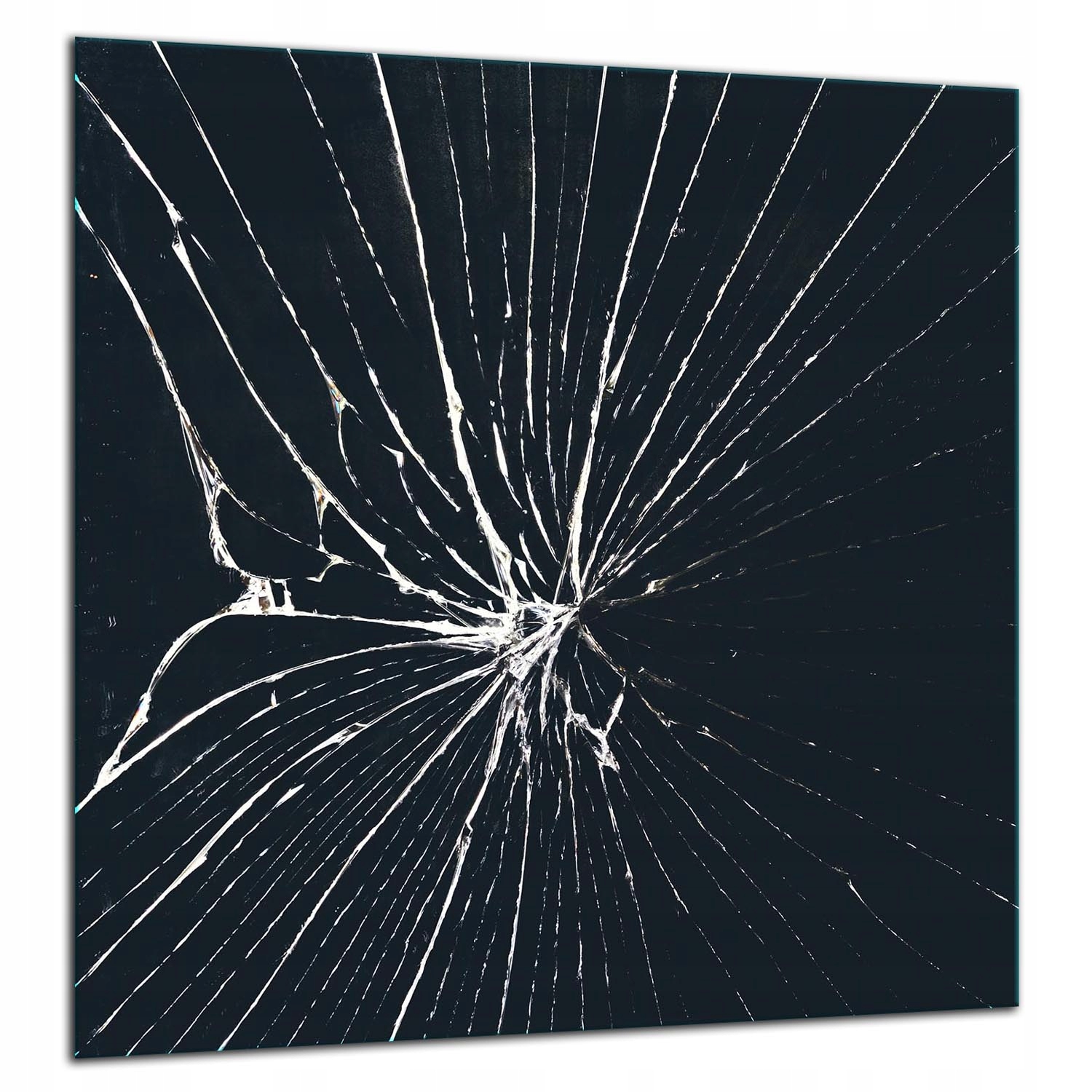 Skleněná Ochranná Deska Panel Lepidlo 60x65 Černá
