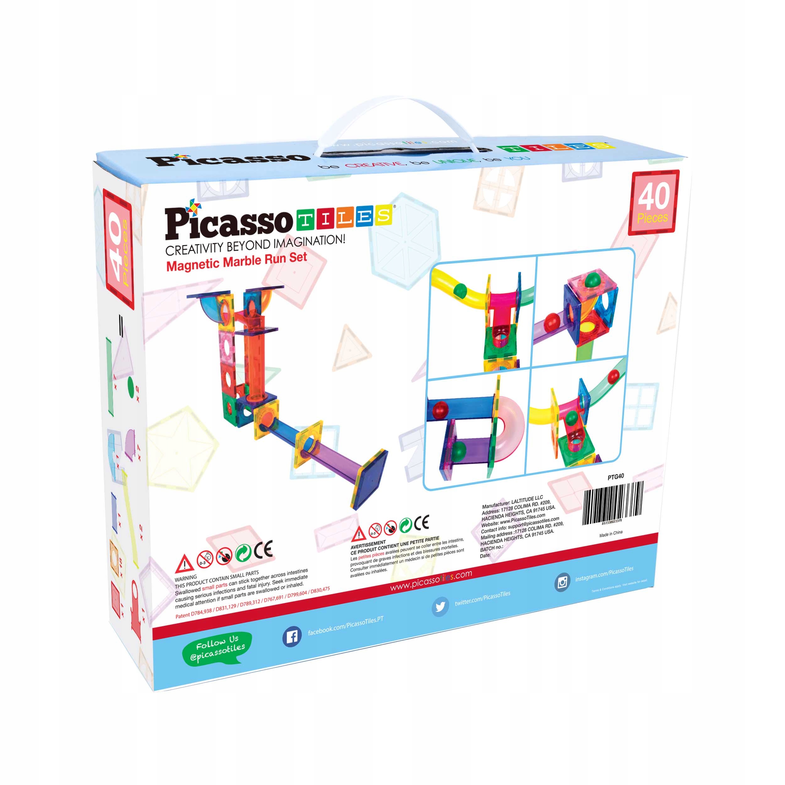 PICASSO TILES Golyópálya Építőjáték Mágneses Kockák Fajta készlet