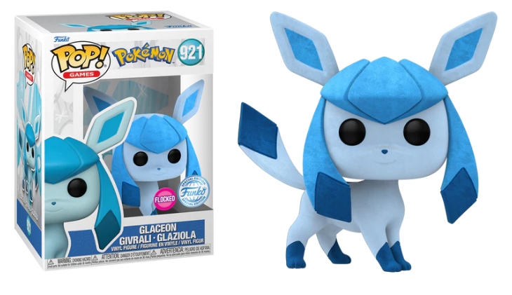 Glaceon 921 Flocked Pokemon Funko Pop! Vinyl