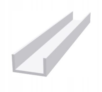U profil hliníkový bílý 60 x 40 x 5 mm, délka 2 m