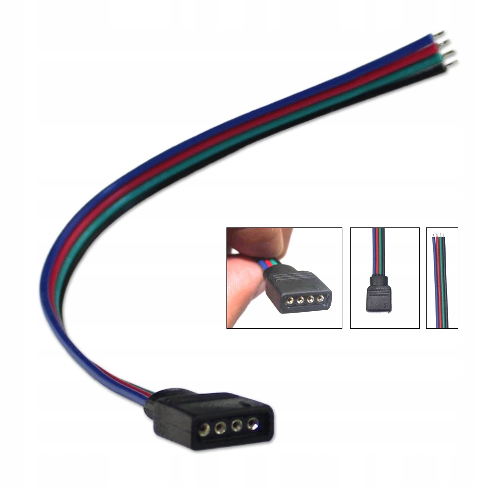 ZŁĄCZKA POJEDYŃCZA ŻEŃSKA TAŚMA LED RGB 4PIN 10mm Kod producenta 4PIN 10mm