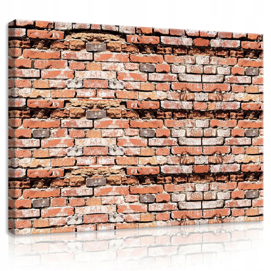 Obraz 80x60 Cihlová zeď textura cihla starý loft Průmyslová textura