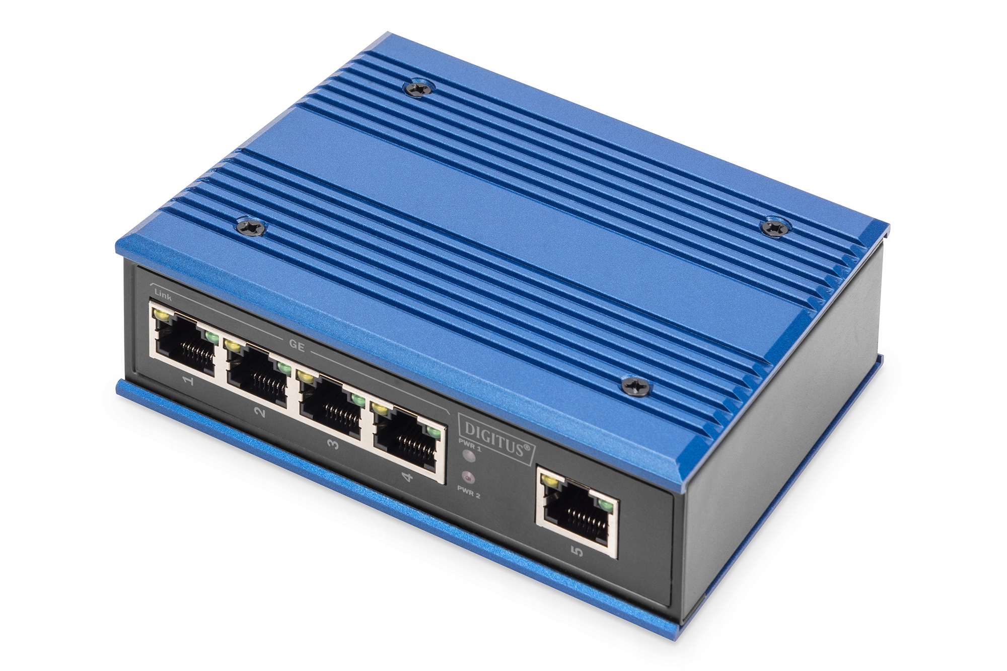 Przełącznik 4-portowy Gigabit RJ45 Uplink IP40 Din