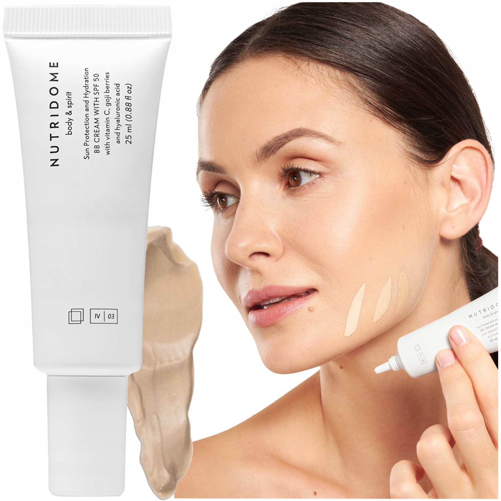 Denní krém na obličej Bb s Uv filtrem lehký 02 Vanilla Spf 50 Nutridome