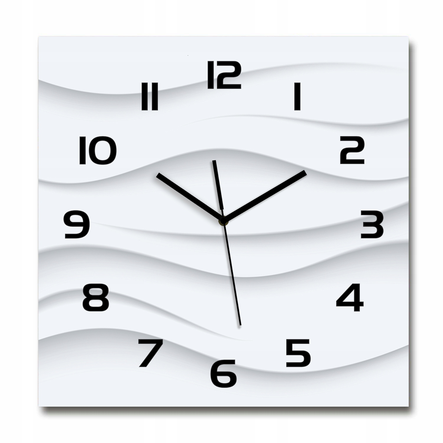 

Szklany duży zegar wiszący Abstrakcja fale 60x60cm