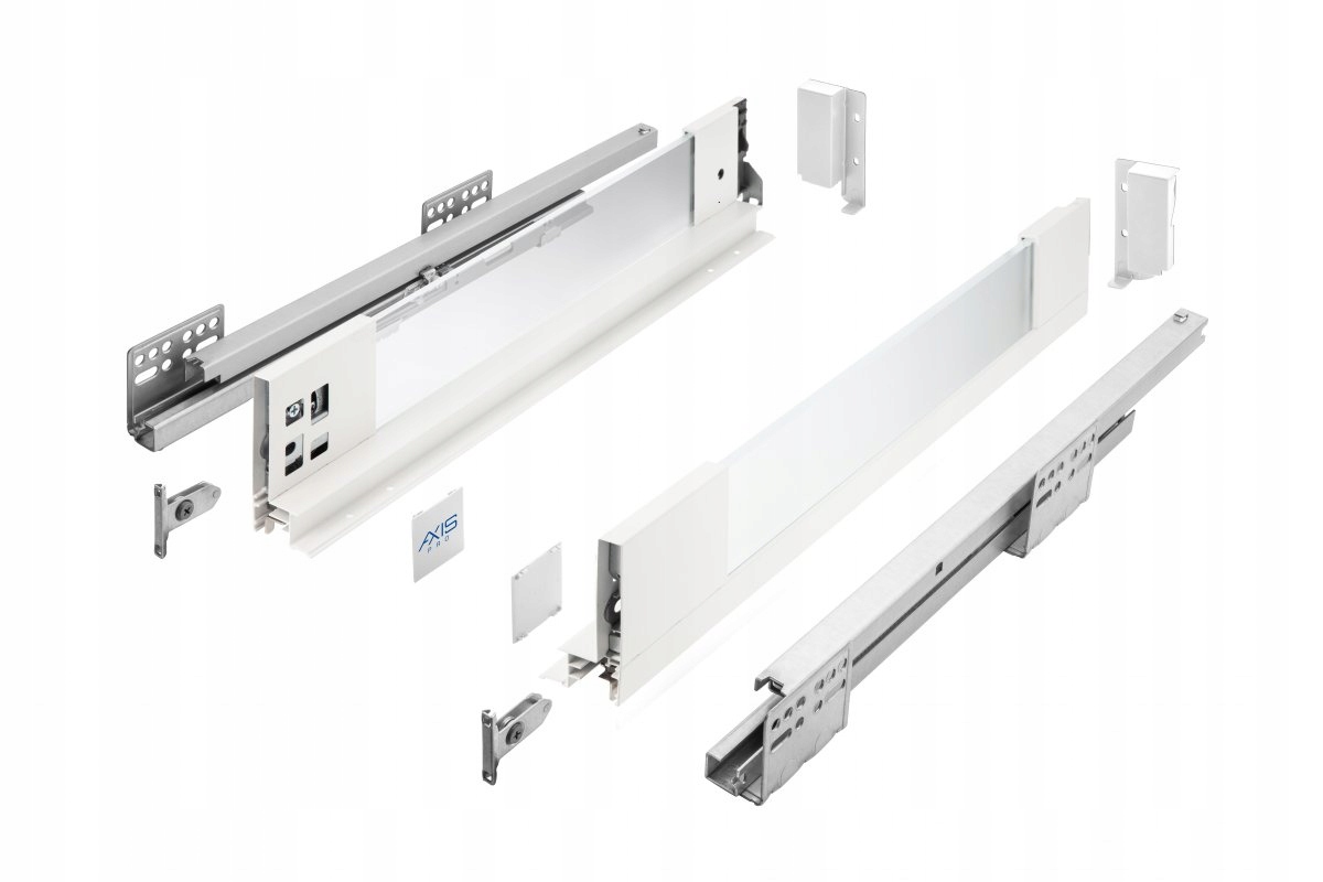 Šuplík Gtv Axis Pro Glass L500 H86 Nízká Skleněná Strana 40 Kg S Tlumením Dovírání