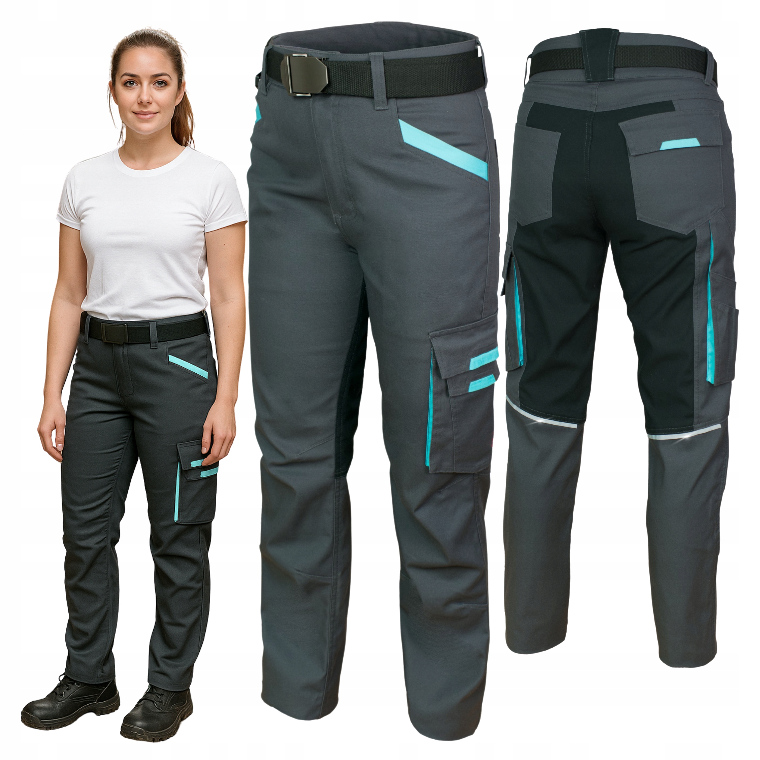 Dámské ochranné pracovní kalhoty Elastické Velmi pohodlné Stretch Bavlna