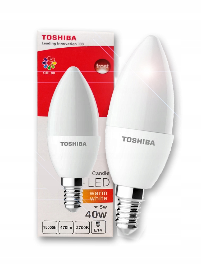 

**żarówka Led Toshiba Świeca E14 5W 470lm Ciepła**