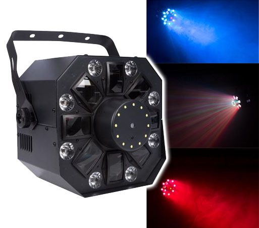 Led svetelný efekt laserový stroboskop 4v1 Hq Power Quatro Fx HQLE10036