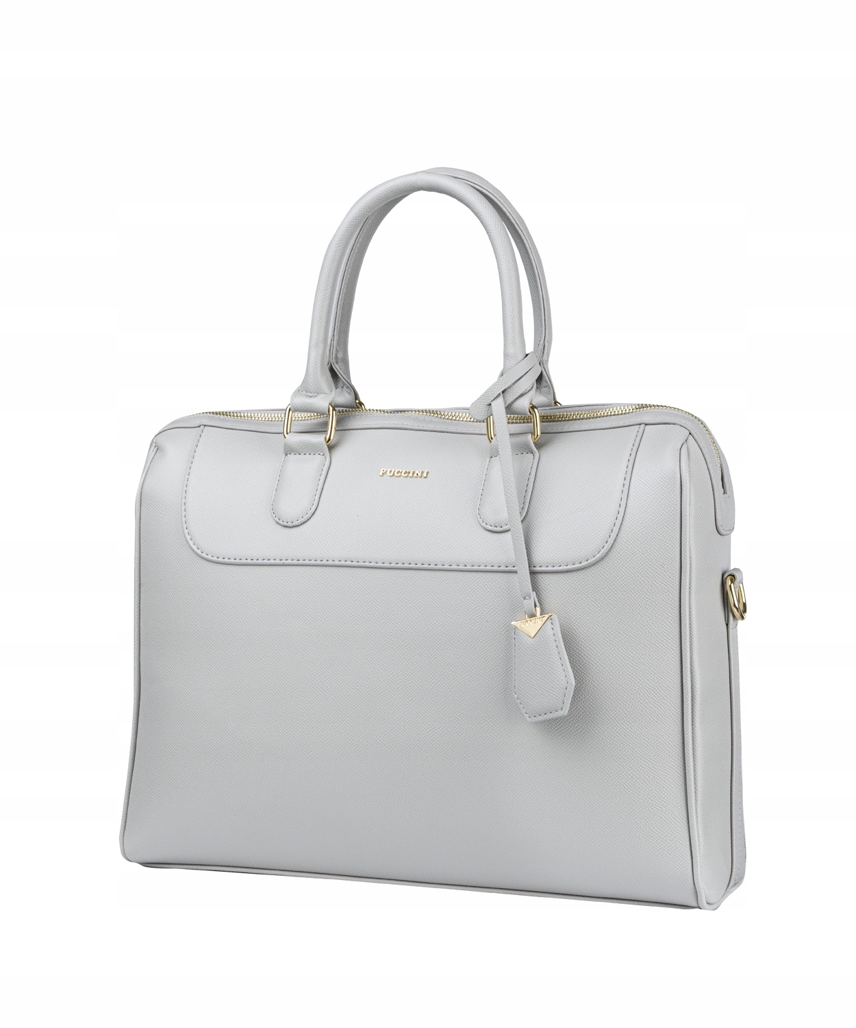 Torba Na Laptopa Damska Aktówka do Pracy 14'' Puccini Szara BAXP0026 4