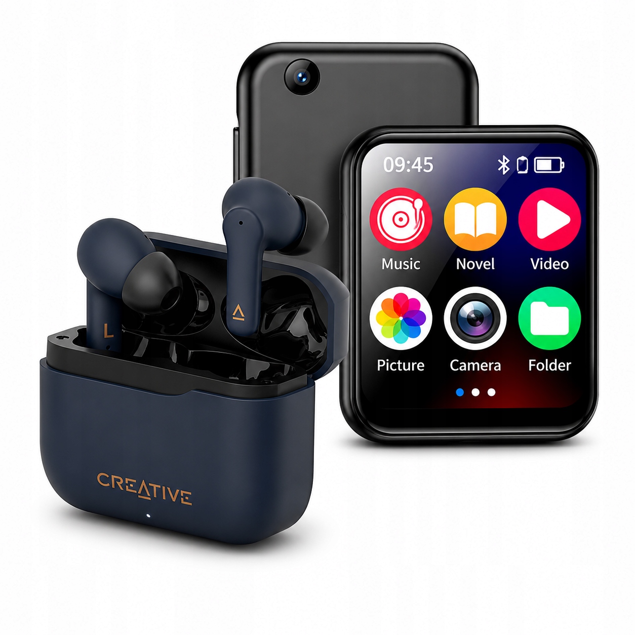 Multimediální komplet Přehrávač MP3 8GB Sluchátka Tws Hd