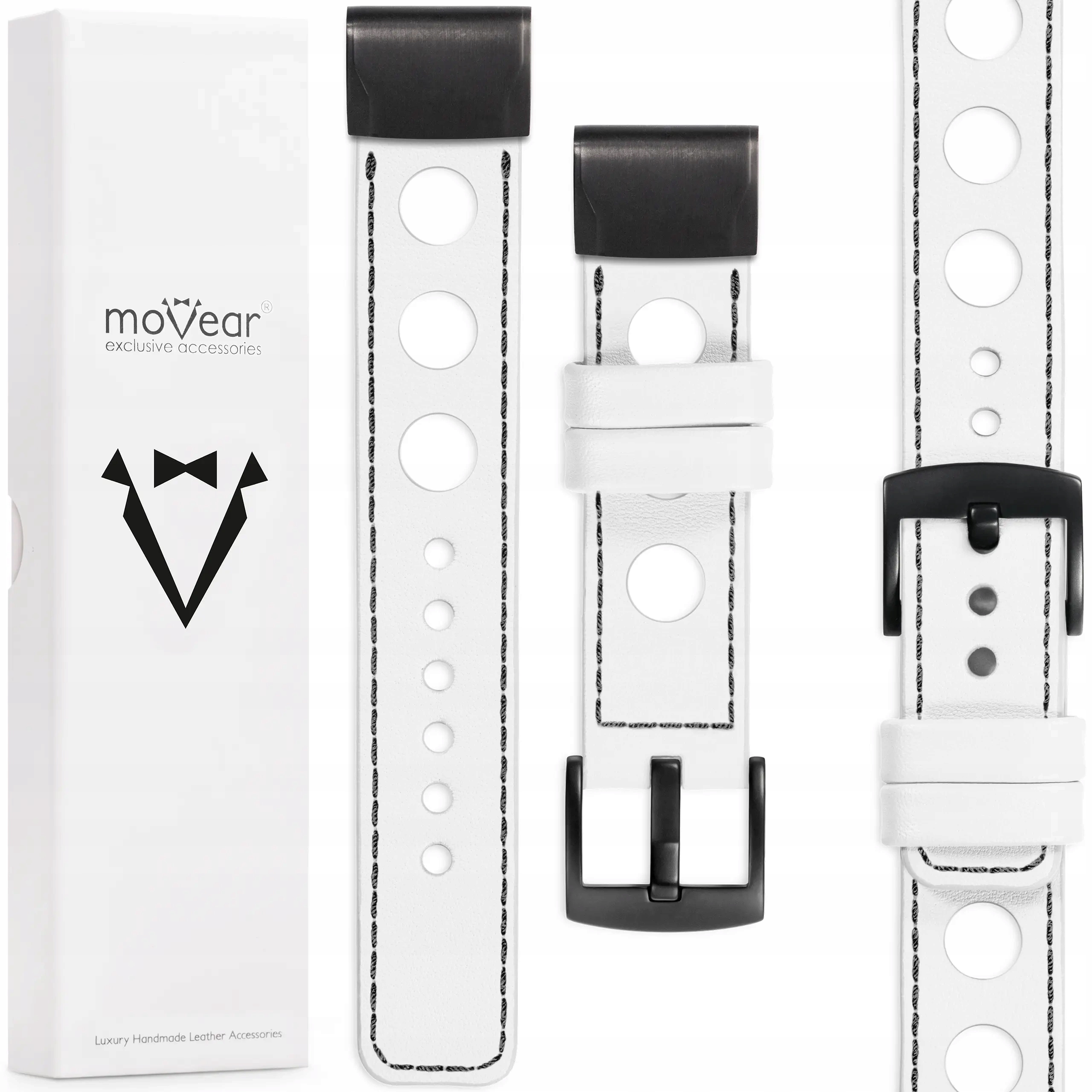 Pásek pro Garmin Fenix 8s 7s 6s Instinct QuickFit 20 prémiový kožený Movear