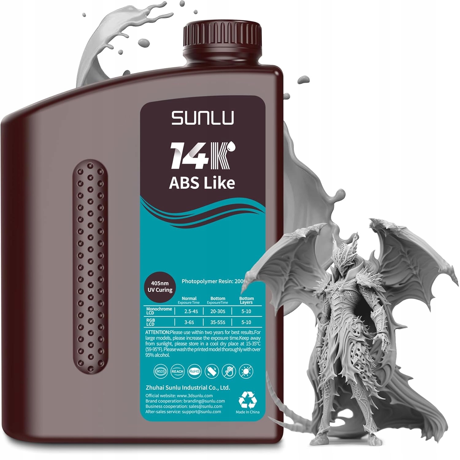 Żywica 14K Abs GREY1kg Sunlu