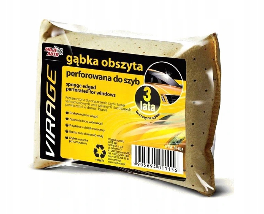 GĄBKA PERFOROWANA IRCHA DO USUWANIA PARY Z SZYB